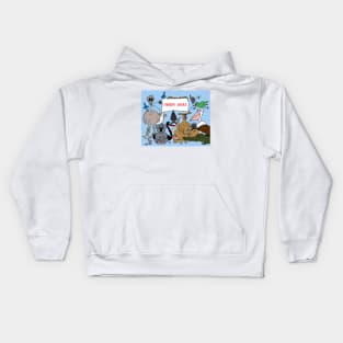 An Aussie Xmas Cartoon Kids Hoodie